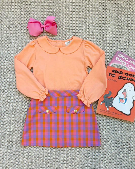 Autumn pink punch skirt