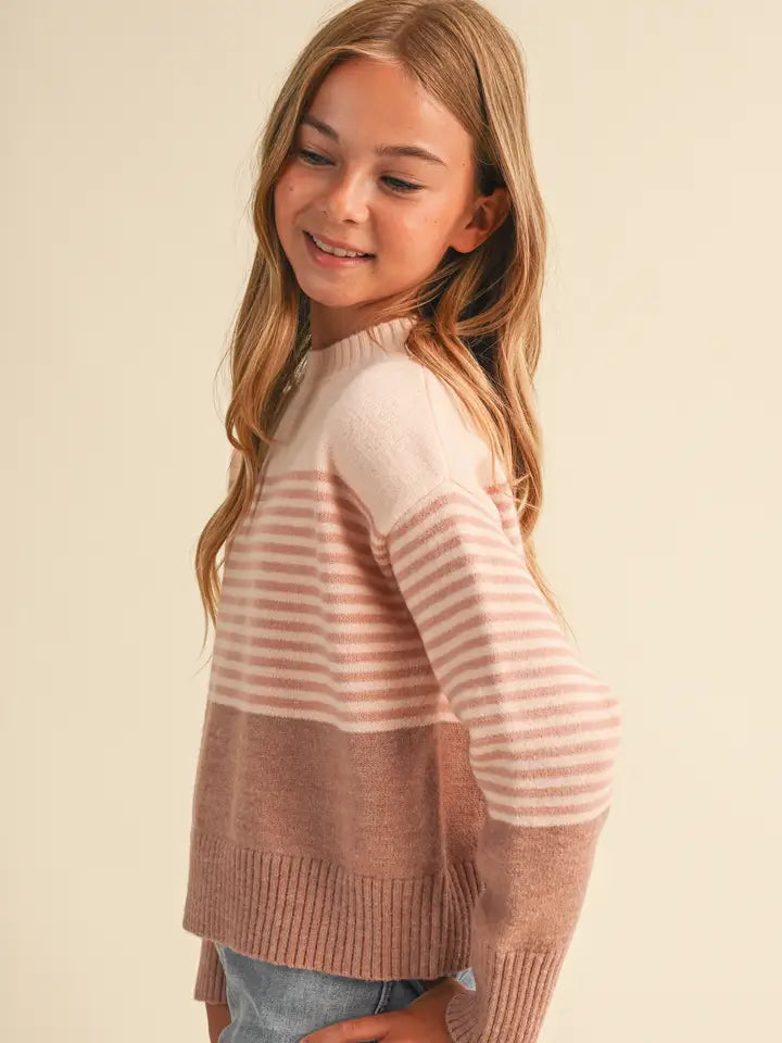 Tween Kids Girls Drop Shoulder Sweater