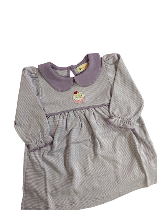 Lavender and White Striped Cupcake Dress