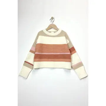 Beige/Orange/Creme Sweater