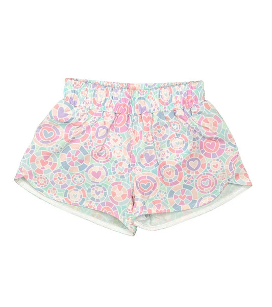 kalidescope heart shorts