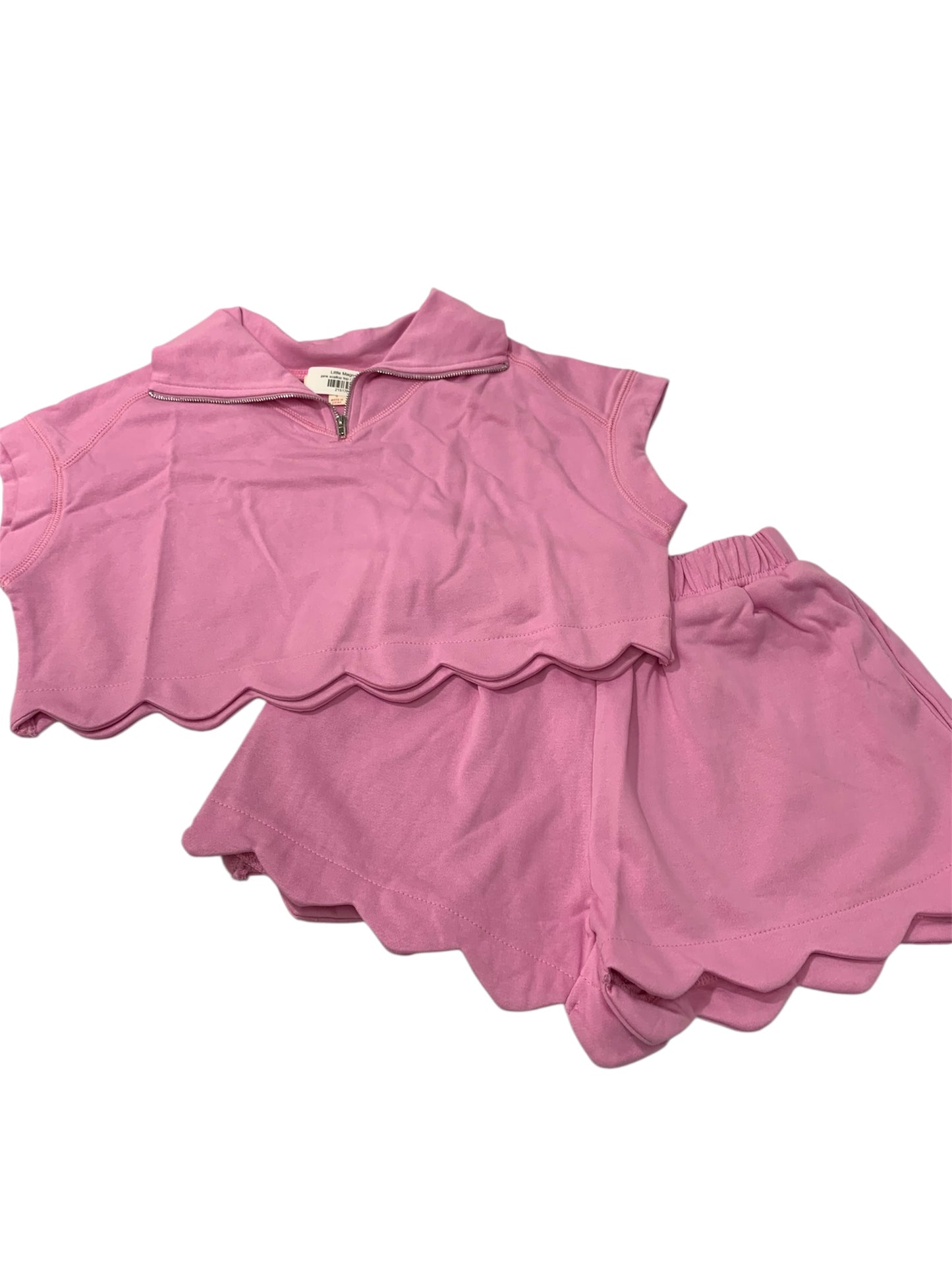 pink scallop top