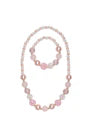 Pinky Pearl Necklace & Bracelet Set