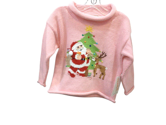 pink roll neck santa and tree