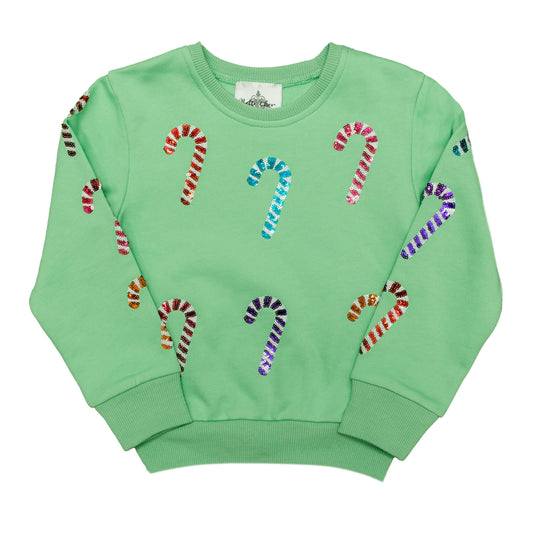 Sequin Candy cane sweatshirt