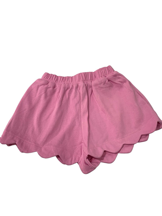 pink scallop shorts