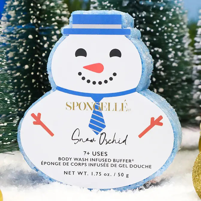 Snow Orchid Snowman Holiday Buffer