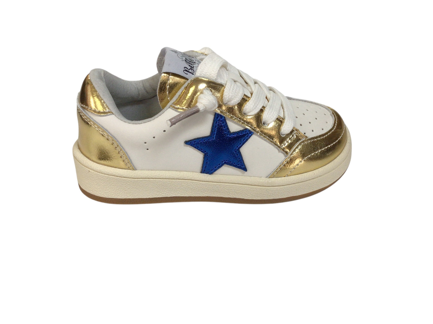 Royal blue and gold star sneaker