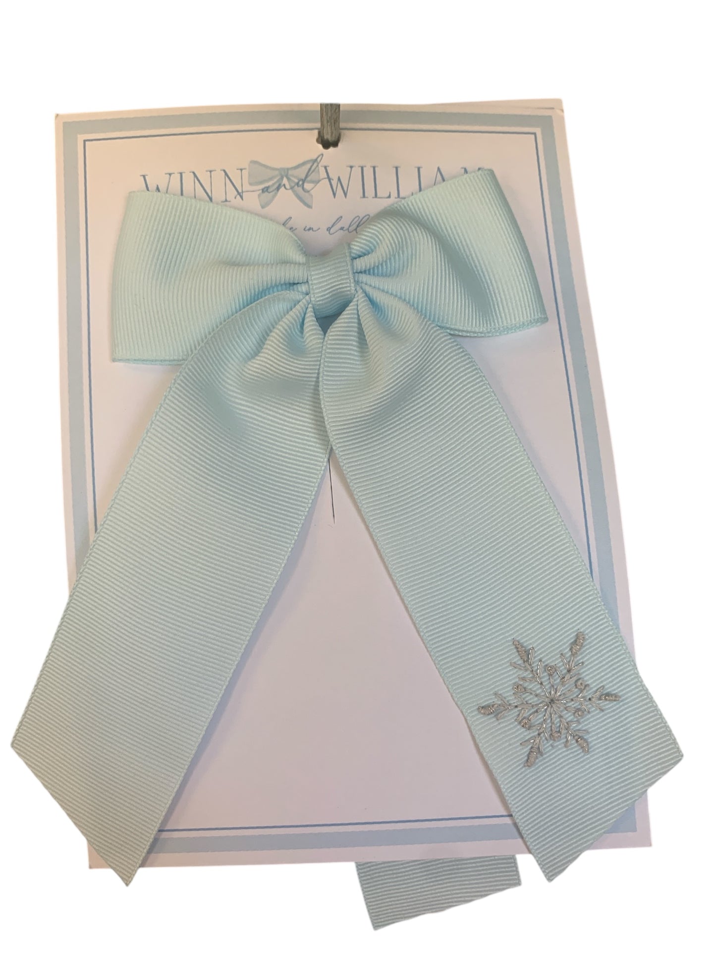 Medium blue snowflake long tail