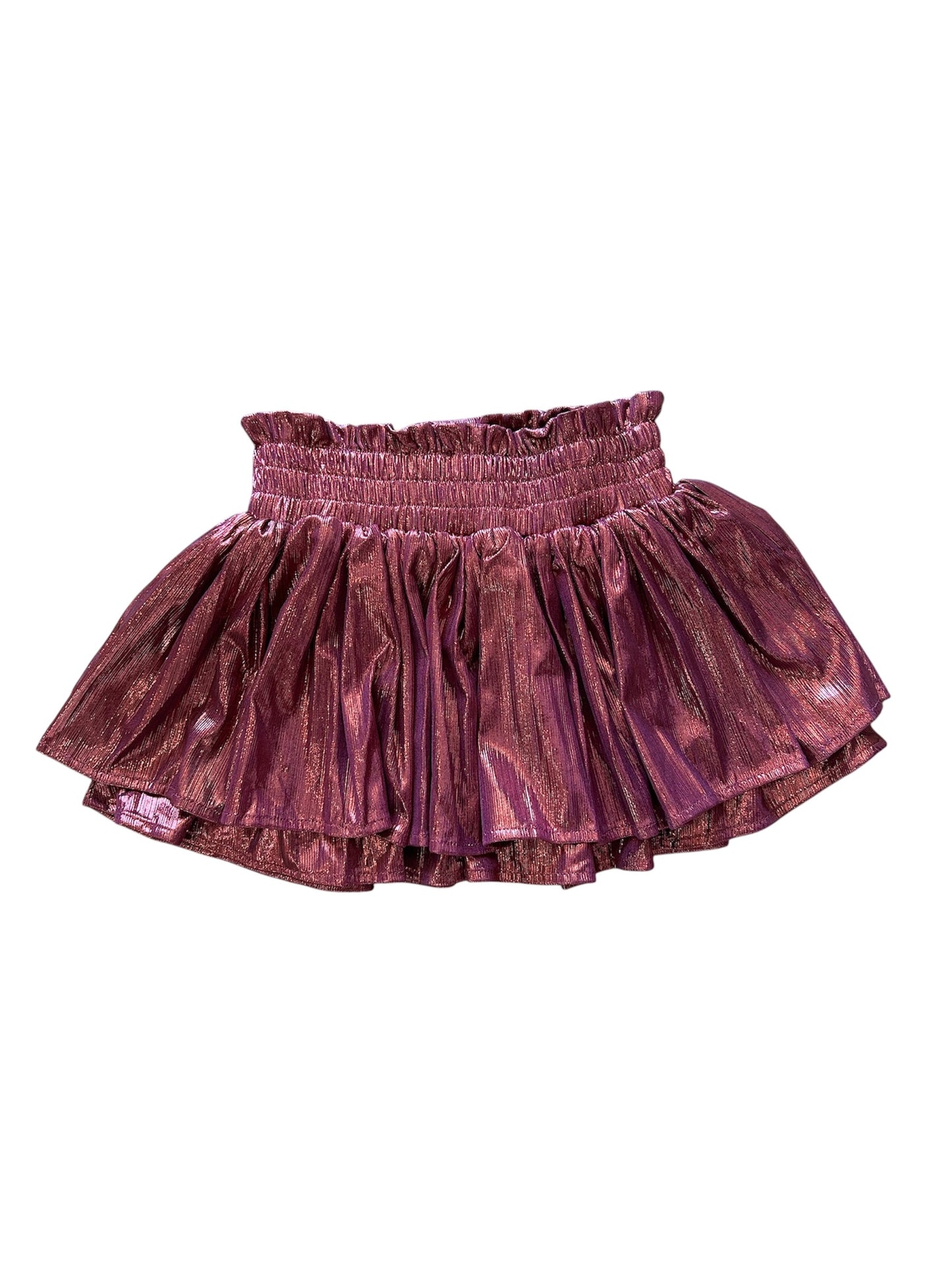Burgandy Shine skort