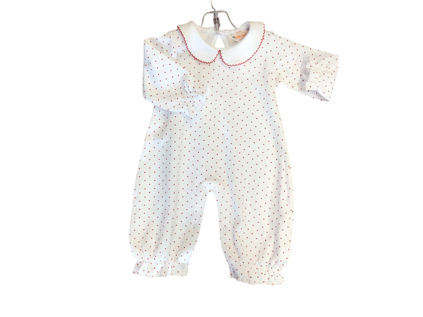 White/Red Heart Romper