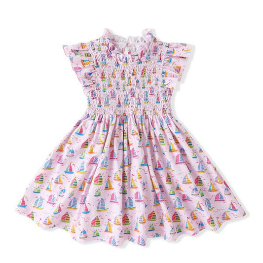 Pink sailboats dress