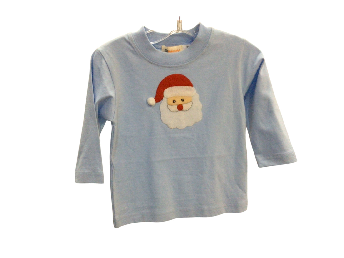 Light blue santa head shirt