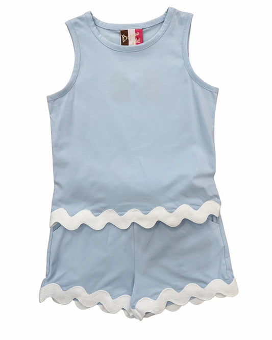 Blue Abigail Short Set