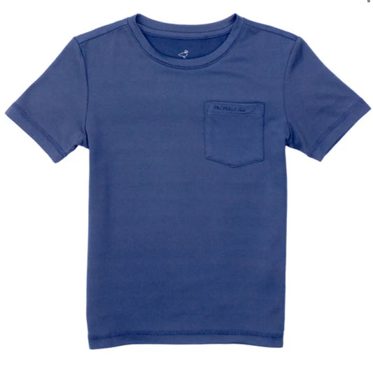 Boys Ravine Pocket Tee SS Dusk Blue