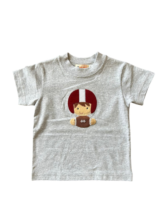 Gray Football helmet T-shirt
