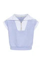 Callie Top Blue/White French Terry