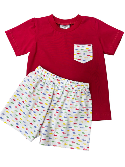 GO fish Boys short set