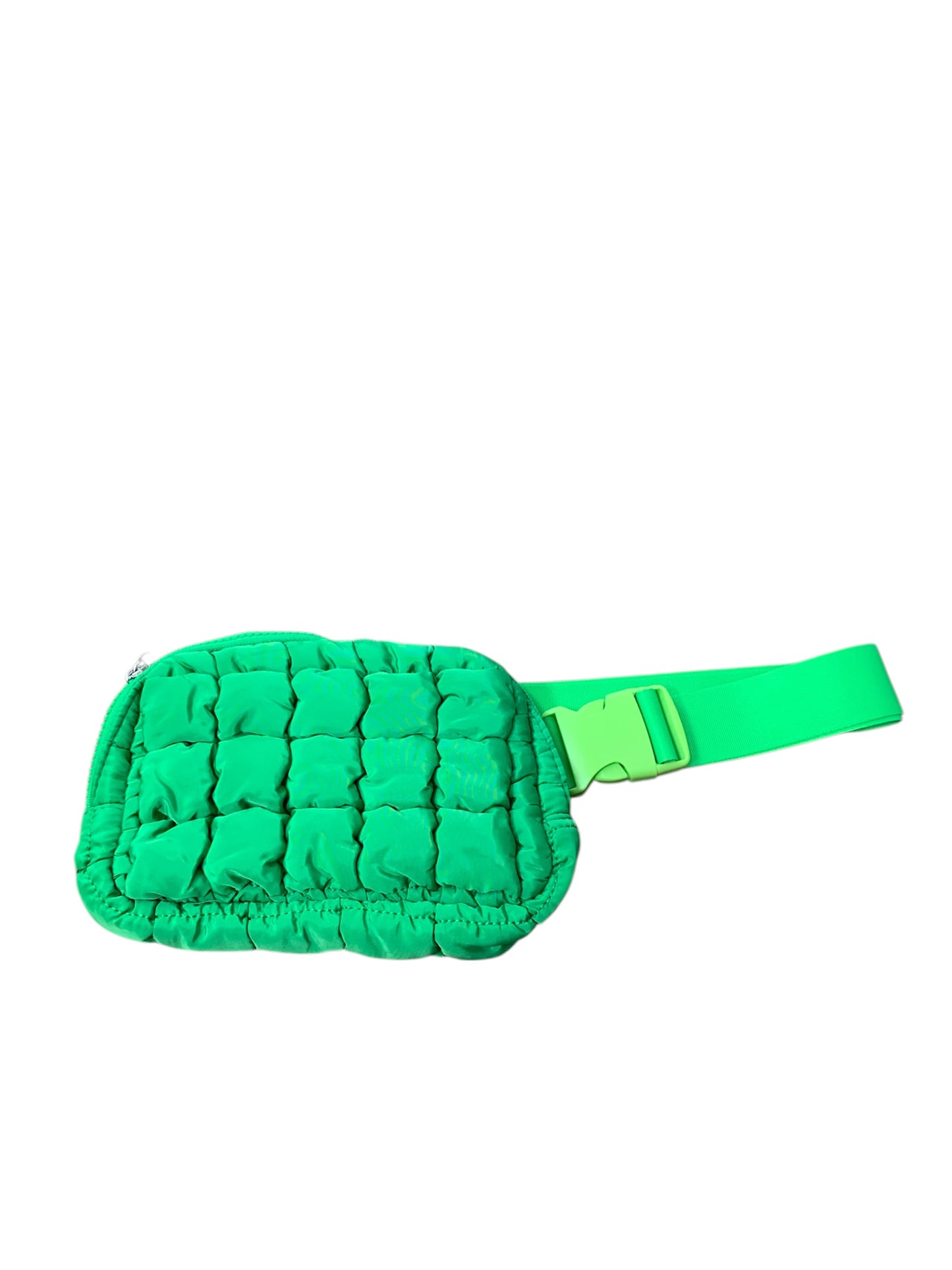 Glam Green Quilted Belt Bag