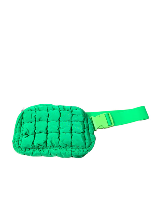 Glam Green Quilted Belt Bag