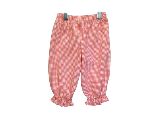 Red check bloomer pants