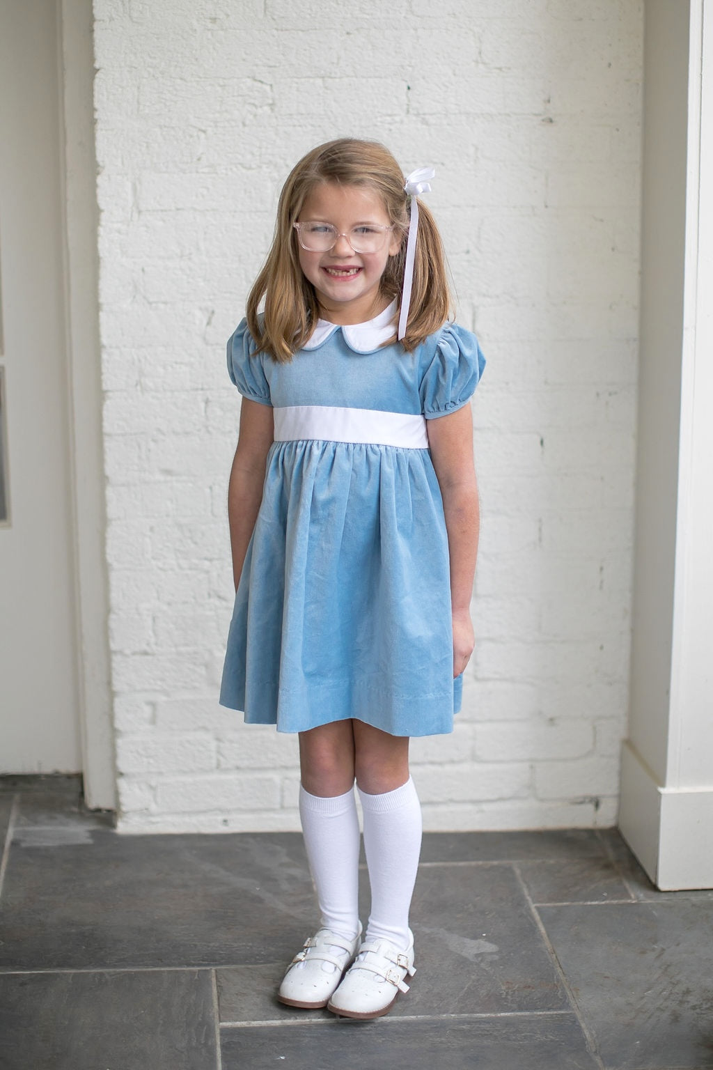 Elenor Dress Blue Velvet