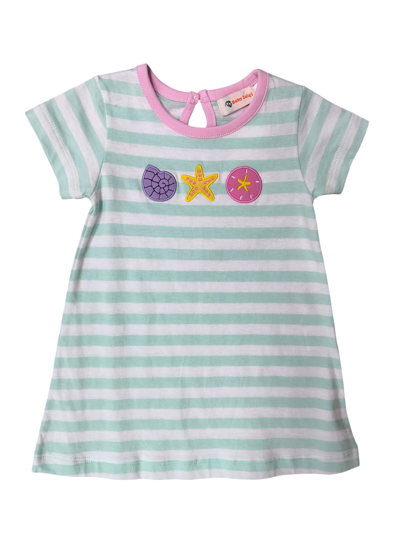 Beach icons stripe dress