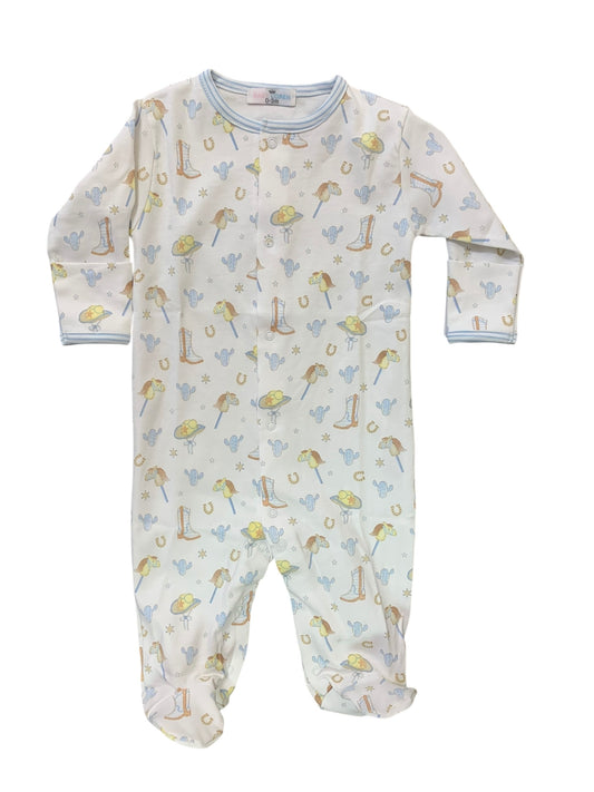 Howdy baby snaps footie