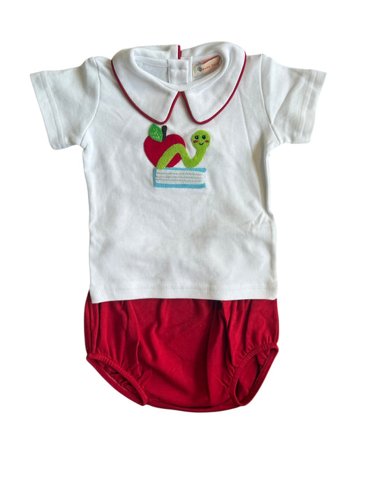 Boy short sleeve bookworm top