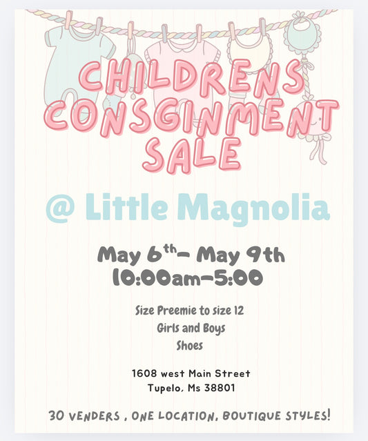 Children’s consignment presale ticket on May 5th from 6-8