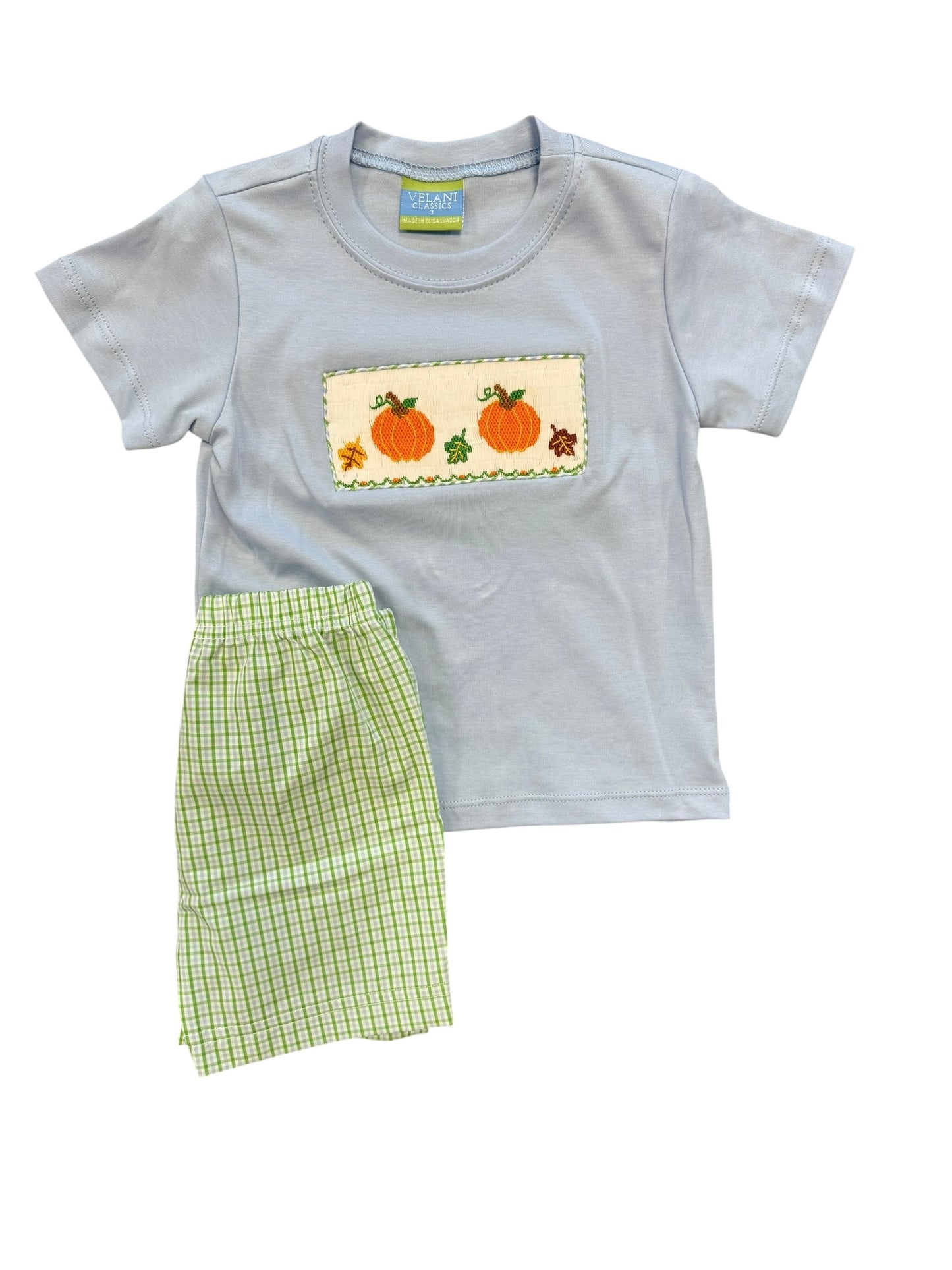 Pumpkin Lt blue knit boys t-shirt