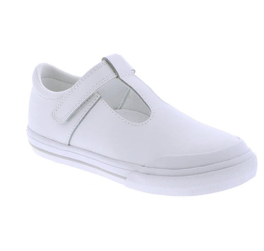 Drew white leather