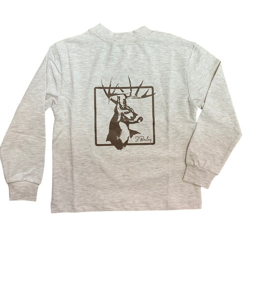 Deer on Oatmeal logo tee