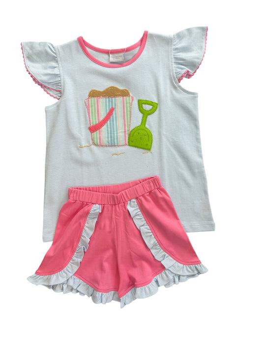 Beach toys pink short set