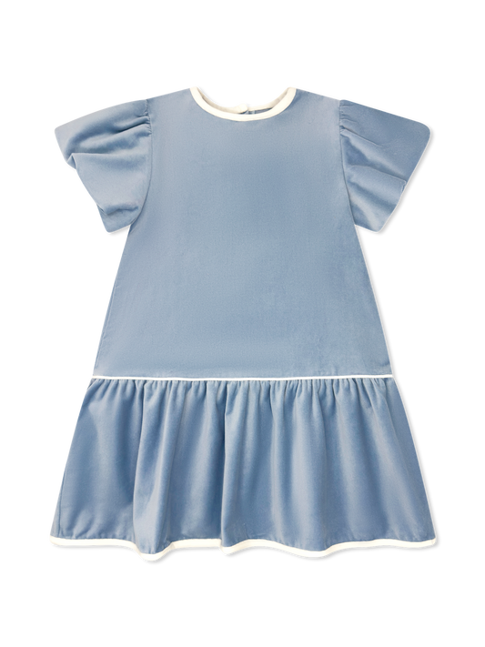 Harper Dress Blue Velvet Dress