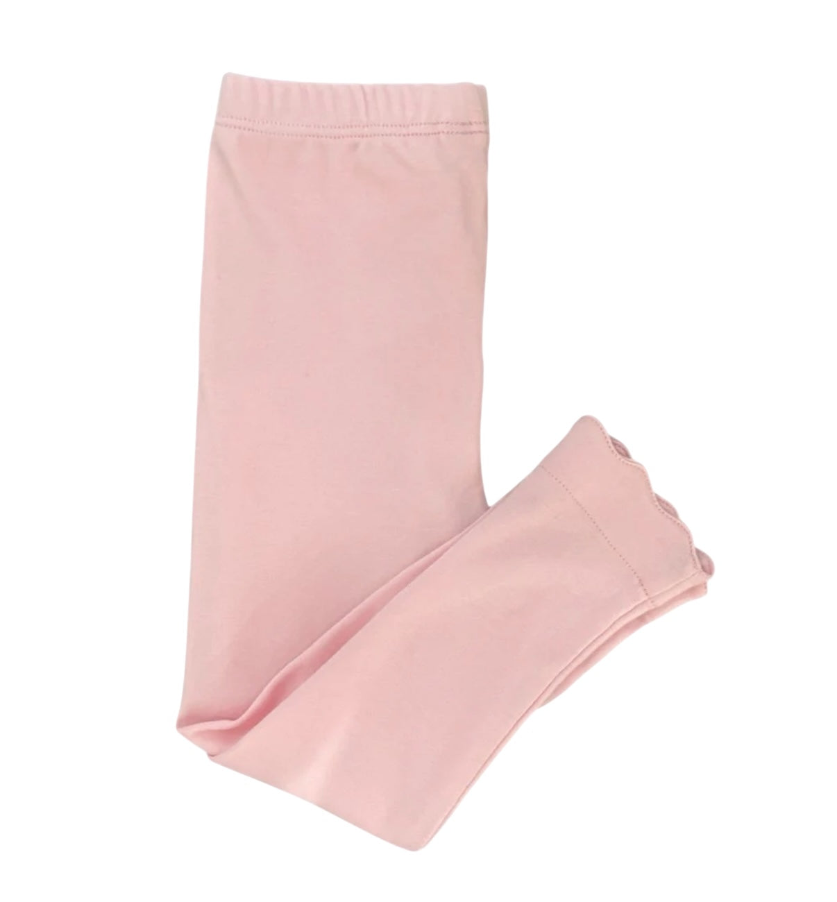 Light pink scalloped leggings