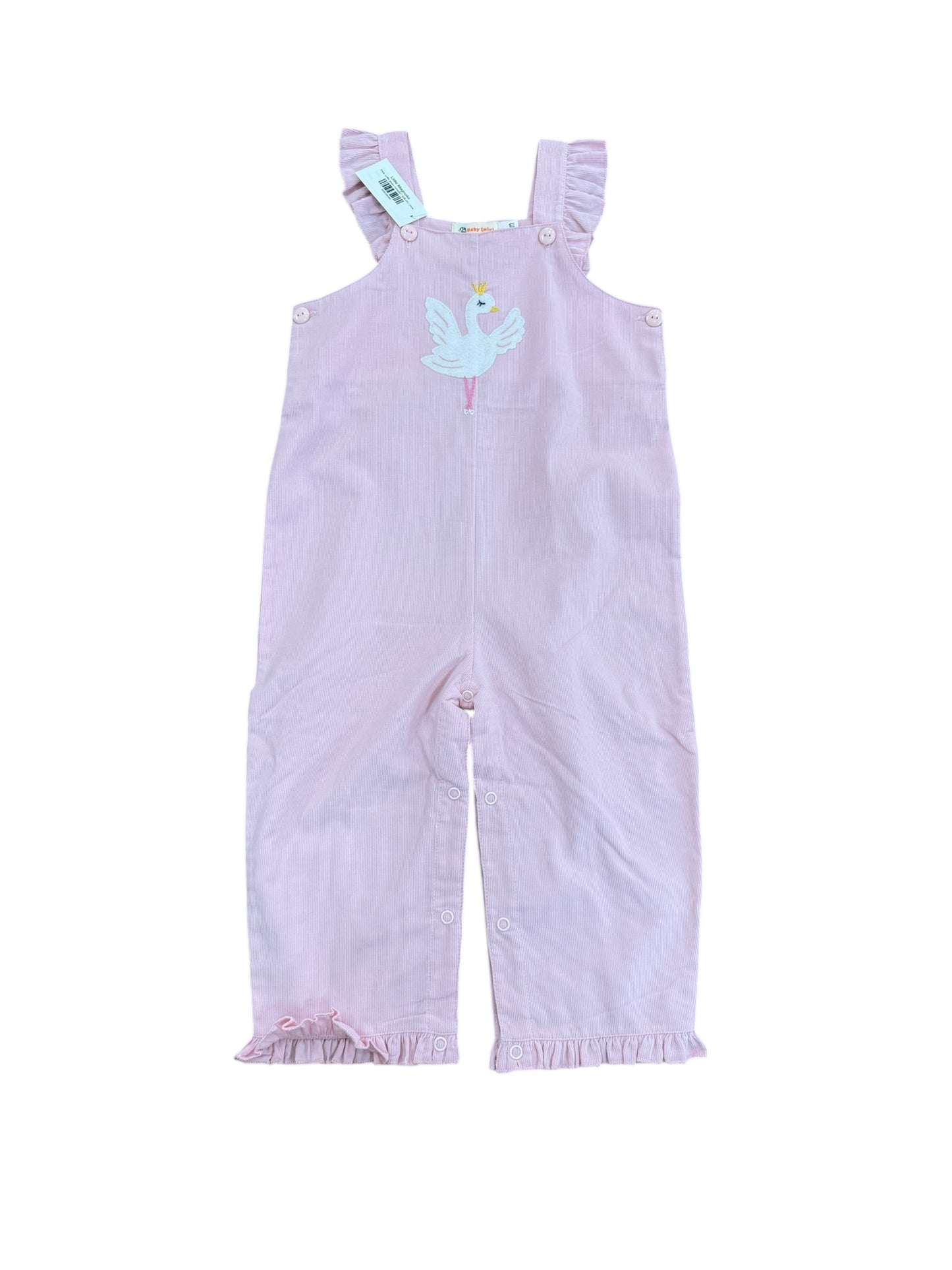 Pink ruffle swan romper