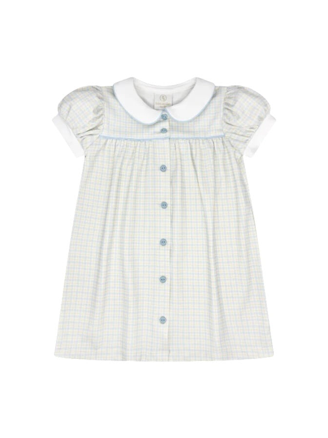 Breccan Dress-Cornflower check