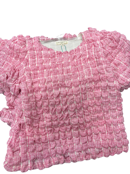 Pink Plaid Bubble Top
