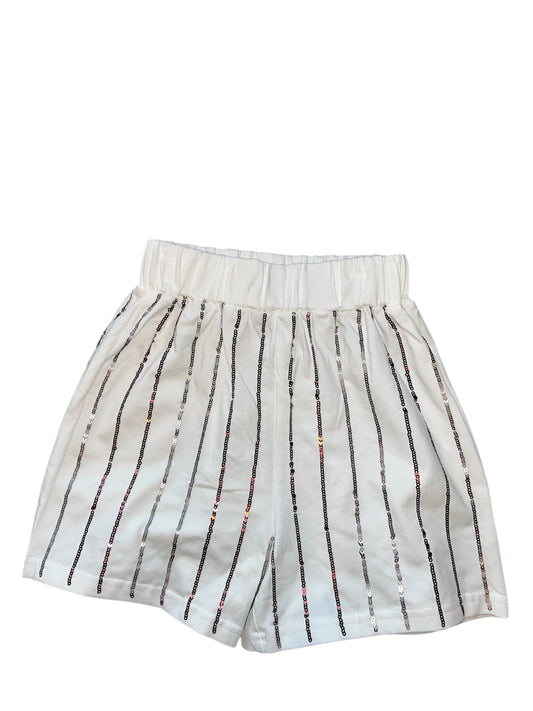 Maroon and Silver Striped Shorts