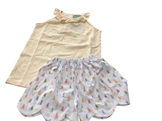 Sail Away Scallop Short Set
