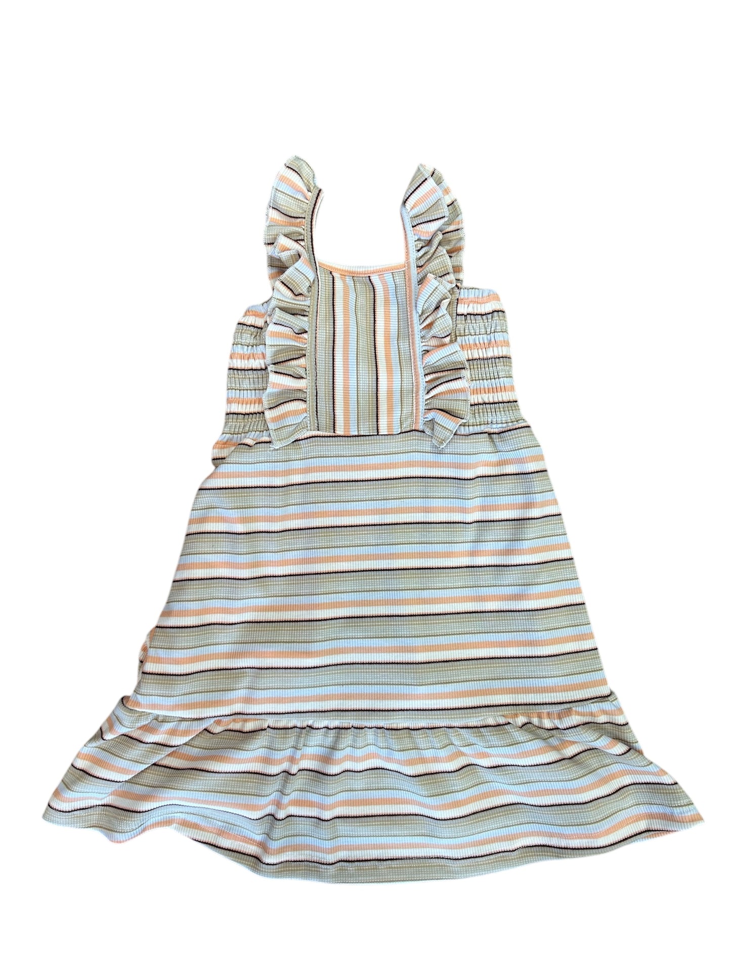 Natural retro stripe ameera dress