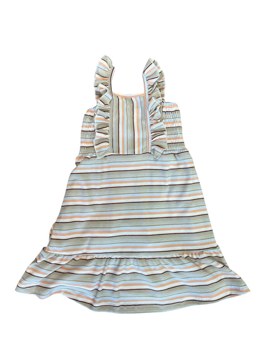 Natural retro stripe ameera dress