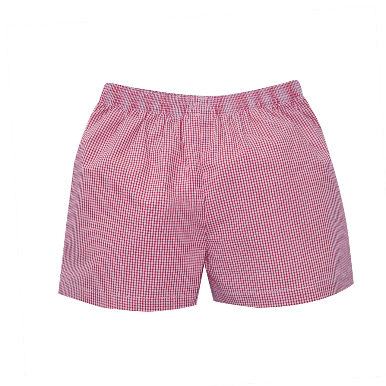 Red gingham shorts