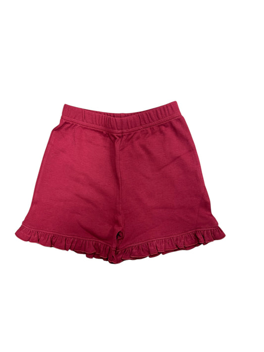 Burgundy Ruffled shorts