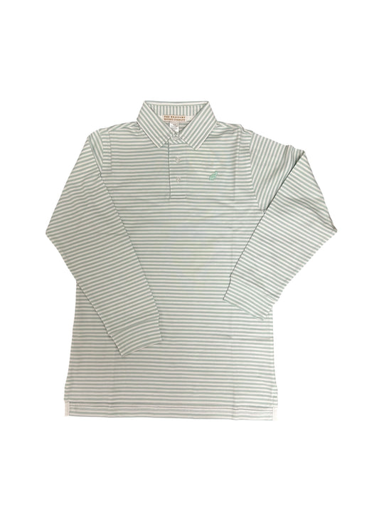 Prim and proper Polo Greenwhich green stripe