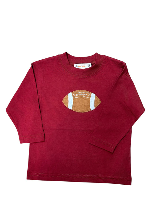 Burgandy Football t-shirt