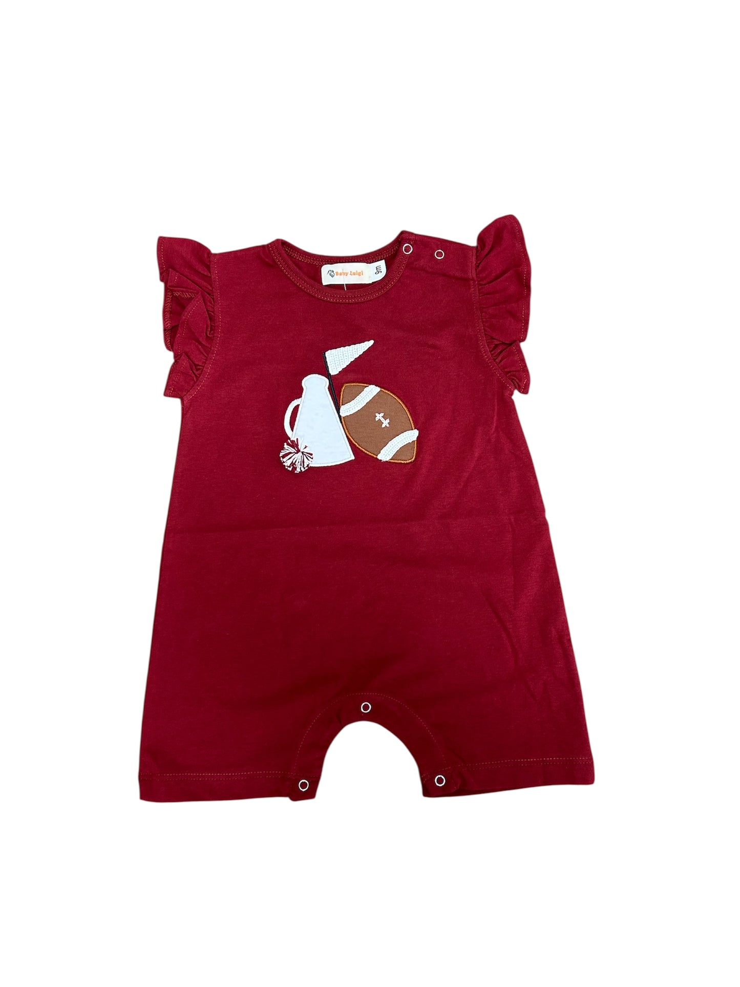 Burgundy Cheer/football romper