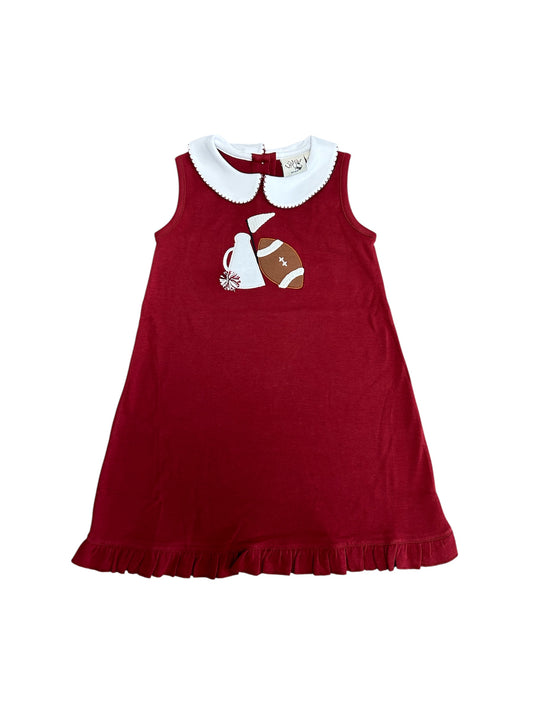 Maroon dress with megaphone