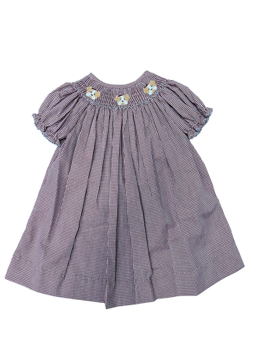 Maroon Bulldog bishop dress